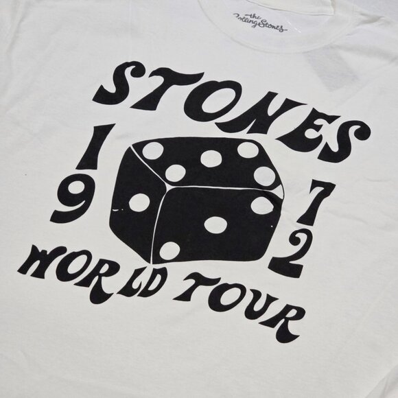 Rolling Stones ✦ 1972 World Tour Shirt ✦ Long Sleeve White Dice Graphic XL NWT - Picture 3 of 7